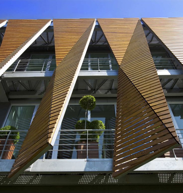 timber screen Office Building In Istanbul
