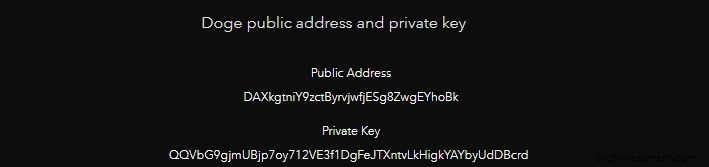 private key dogecoin