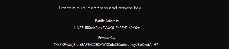 приватные ключи и адреса лайткоина